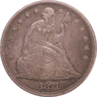 1871 Seated Liberty Dollar ($1) Obverse Image