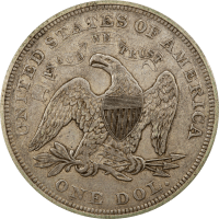 1871 Seated Liberty Dollar ($1) Reverse Image