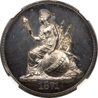 1871 Standard Silver Pattern Dollar ($1) J-1120 Obverse Image