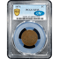 1871 Two Cents (2c) SLAB Image