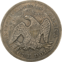 1872-CC Seated Liberty Dollar ($1) Reverse Image