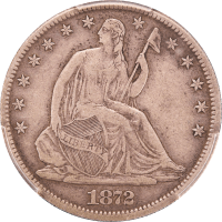 1872-CC Seated Liberty Half Dollar (50c) Obverse Image