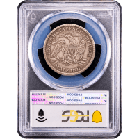 1872-CC Seated Liberty Half Dollar (50c) Reverse Slab Image