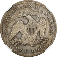 1872 Seated Liberty Dollar ($1) Reverse Image