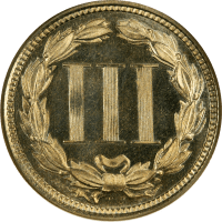 1872 Three Cent Nickel (3CN) REVERSE Image
