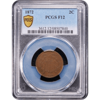 1872 Two Cents (2c) Obverse Slab Image