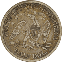1873-CC Arrows Seated Liberty Half Dollar (50c) REVERSE Image
