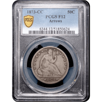 1873-CC Arrows Seated Liberty Half Dollar (50c) Obverse Slab Image