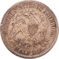 1873-CC Seated Liberty Half Dollar (50c) No Arrows Reverse Image