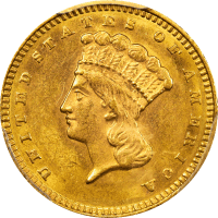 1873 Gold Dollar ($1) Open 3 Obverse Image