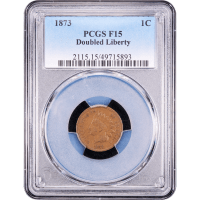 1873 Indian Cent (1c) Doubled Liberty SLAB Image