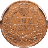 1873 Indian Cent (1c) Doubled Liberty REVERSE Image