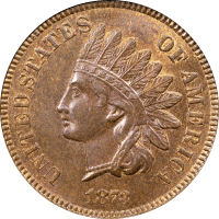 1873 Indian Cent (1c) Doubled Liberty OBVERSE Image