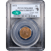 1873 Indian Cent (1c) Doubled Liberty SLAB Image