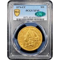 1874-CC Liberty Gold Double Eagle ($20) Obverse Slab Image