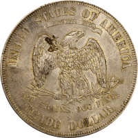 1874-S Trade Dollar (T$1) Chopmarked REVERSE Image
