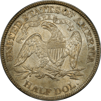 1874 Seated Liberty Half Dollar (50c) Arrows REVERSE Image
