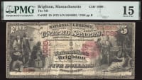 1875 $5 National - Brighton, MA (Charter 1099) Obverse Image