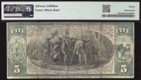 1875 $5 National - Brighton, MA (Charter 1099) Reverse Image