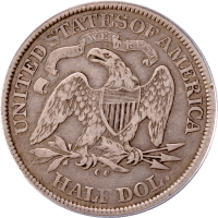 1875-CC Seated Liberty Half Dollar (50c) Reverse Image