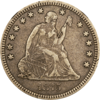 1875-CC Seated Liberty Quarter (25c) Obverse Image