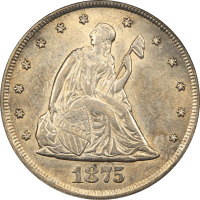 1875-CC Twenty Cents (20c) OGH OBVERSE Image