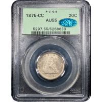 1875-CC Twenty Cents (20c) OGH SLAB Image