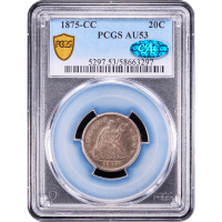 1875-CC Twenty Cents (20c) Obverse Slab Image