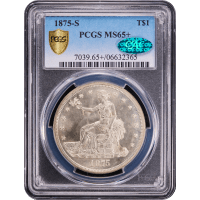 1875-S Trade Dollar (T$1) Obverse Slab Image