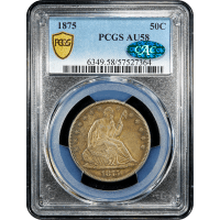 1875 Seated Liberty Half Dollar (50c) SLAB Image
