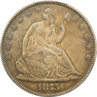 1875 Seated Liberty Half Dollar (50c) OBVERSE Image