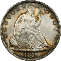 1875 Seated Liberty Half Dollar (50c) OBVERSE Image