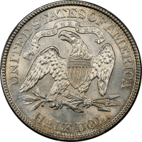 1875 Seated Liberty Half Dollar (50c) REVERSE Image