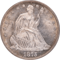 1875 Seated Liberty Half Dollar (50c) Obverse Image