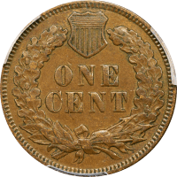 1876 Indian Cent (1c) REVERSE Image