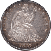 1876-S Seated Liberty Half Dollar (50c) OGH Obverse Image