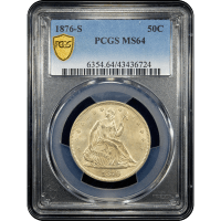 1876-S Seated Liberty Half Dollar (50c) Obverse Slab Image