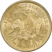 1876-S Seated Liberty Half Dollar (50c) Reverse Image