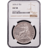 1876-S Trade Dollar (T$1) Obverse Slab Image