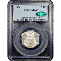 1876 Seated Liberty Quarter (25c) Obverse Slab Image