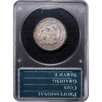1876 Seated Liberty Quarter (25c) Rattler Reverse Slab Image