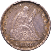 1876 Twenty Cents (20c) Obverse Image