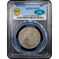 1877-CC Seated Liberty Half Dollar (50c) SLAB Image