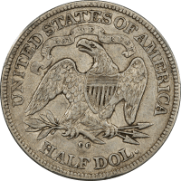 1877-CC Seated Liberty Half Dollar (50c) REVERSE Image