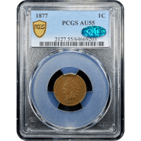 1877 Indian Cent (1c) Obverse Slab Image