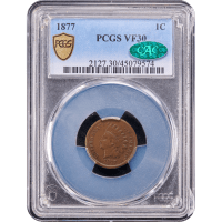 1877 Indian Cent (1c) Obverse Slab Image