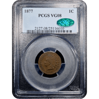 1877 Indian Cent (1c) SLAB Image
