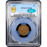 1877 Indian Cent (1c) Obverse Slab Image