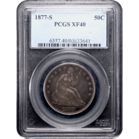 1877-S Seated Liberty Half Dollar (50c) Obverse Slab Image