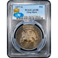 1877-S Trade Dollar ($1) Chopmarked SLAB Image